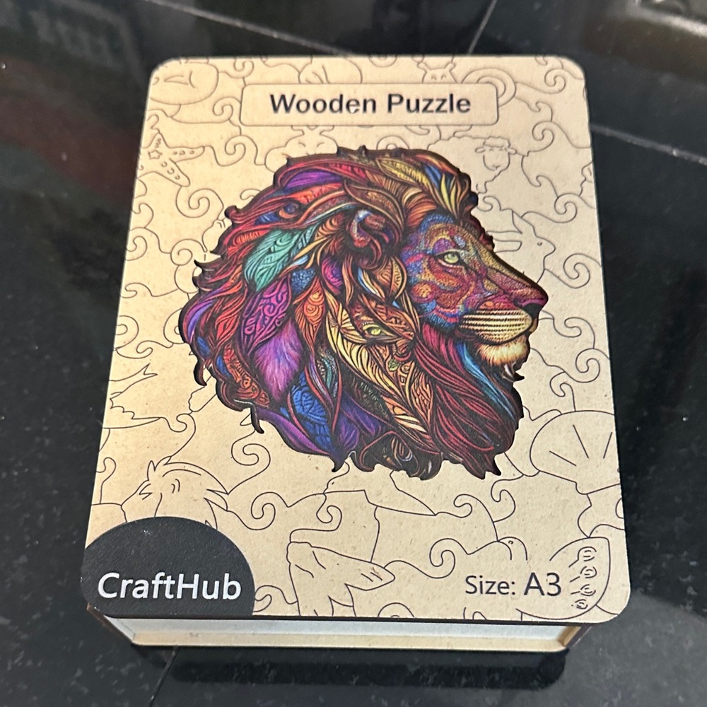 Crafthub Multicolor wood Lion Art Puzzle